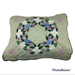Glynda Turley Quilt FLORAL RING Pillow Sham Standard 1 Shabby Country Chic